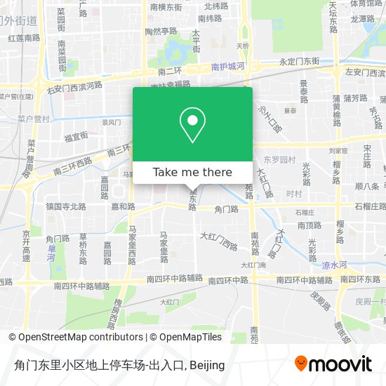 角门东里小区地上停车场-出入口 map