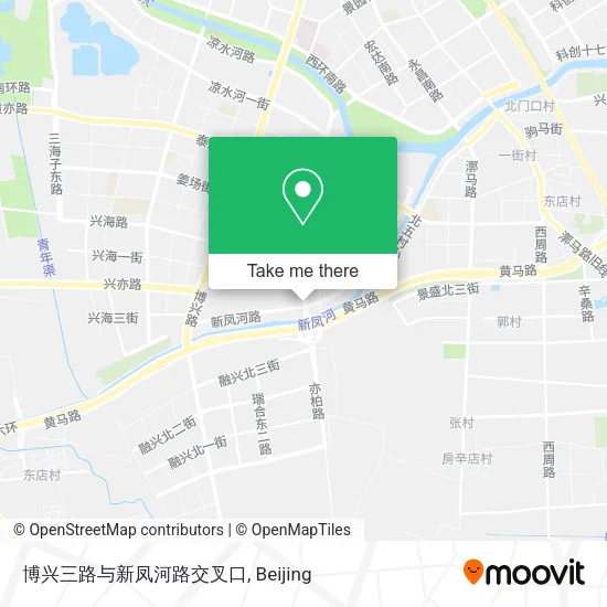 博兴三路与新凤河路交叉口 map