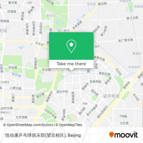 悦动康乒乓球俱乐部(望京校区) map