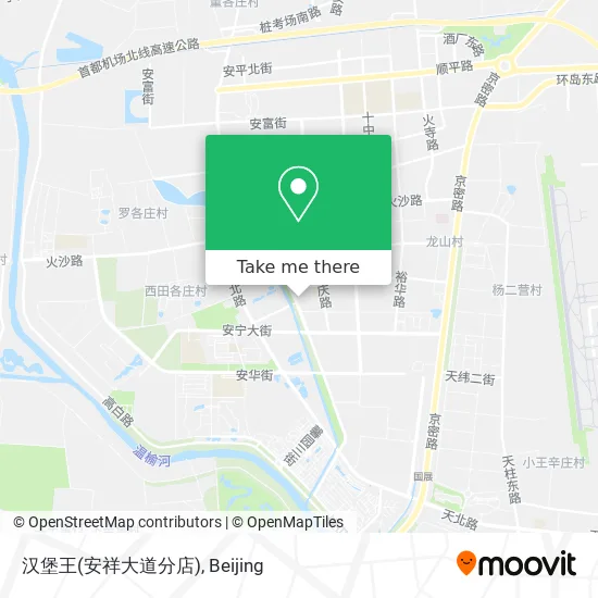 汉堡王(安祥大道分店) map