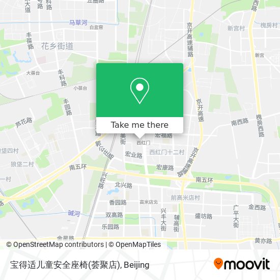 宝得适儿童安全座椅(荟聚店) map