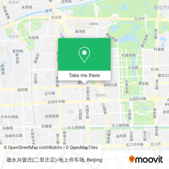 晟永兴饭庄(二里庄店)-地上停车场 map