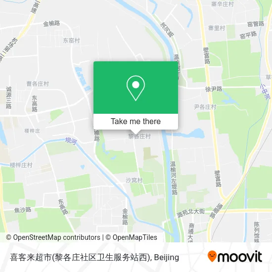 喜客来超市(黎各庄社区卫生服务站西) map