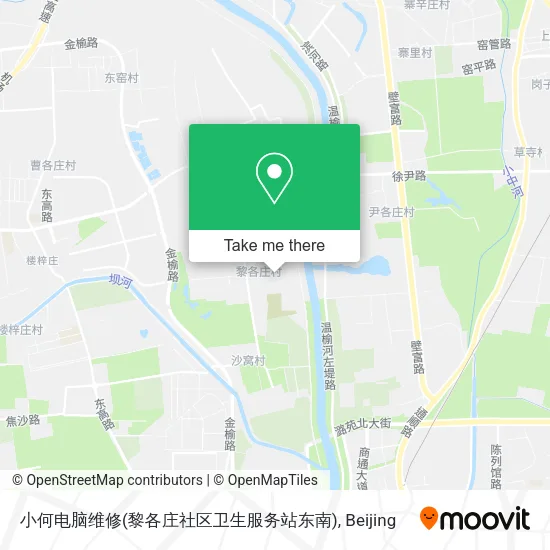 小何电脑维修(黎各庄社区卫生服务站东南) map