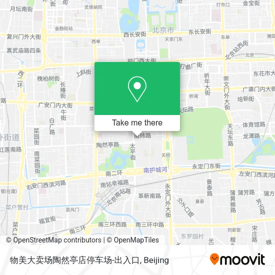 物美大卖场陶然亭店停车场-出入口 map