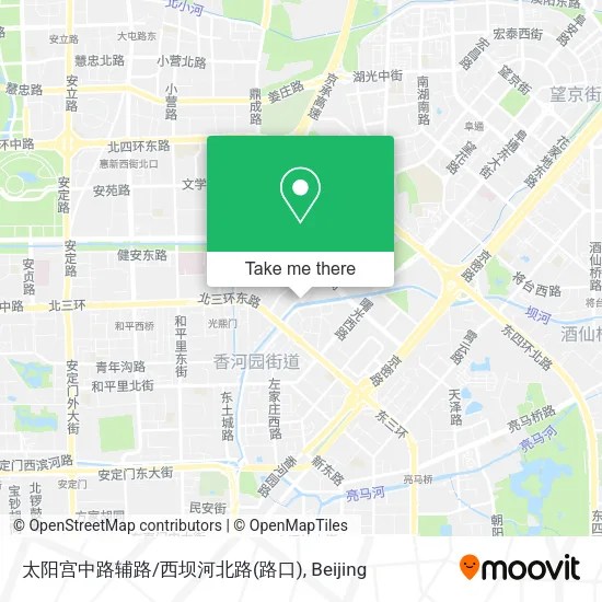太阳宫中路辅路/西坝河北路(路口) map