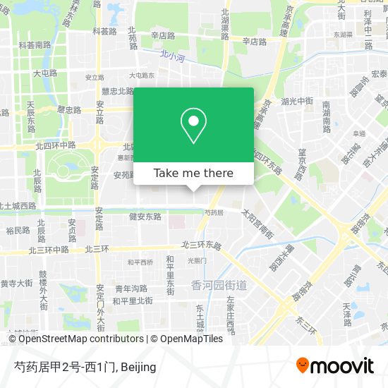 芍药居甲2号-西1门 map