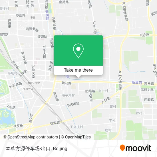 本草方源停车场-出口 map