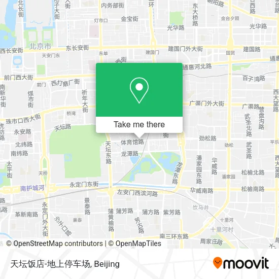 天坛饭店-地上停车场 map