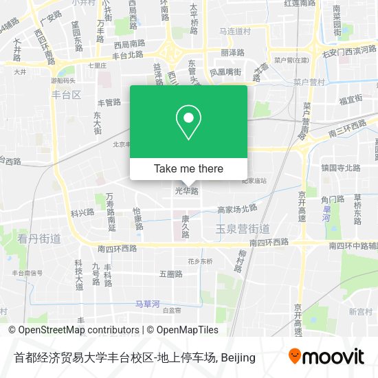 首都经济贸易大学丰台校区-地上停车场 map