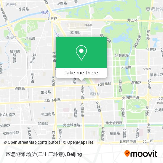 应急避难场所(二里庄环巷) map