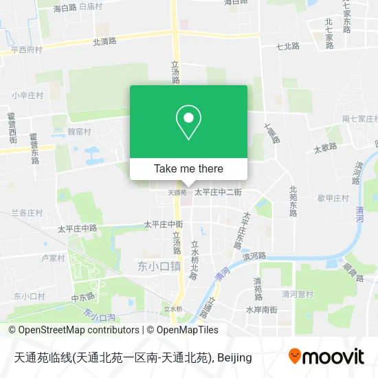 天通苑临线(天通北苑一区南-天通北苑) map