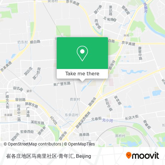 崔各庄地区马南里社区-青年汇 map