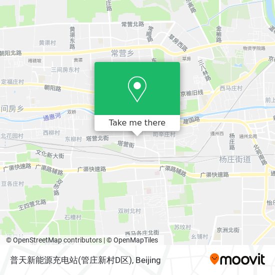 普天新能源充电站(管庄新村D区) map