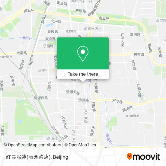 红霞服装(丽园路店) map