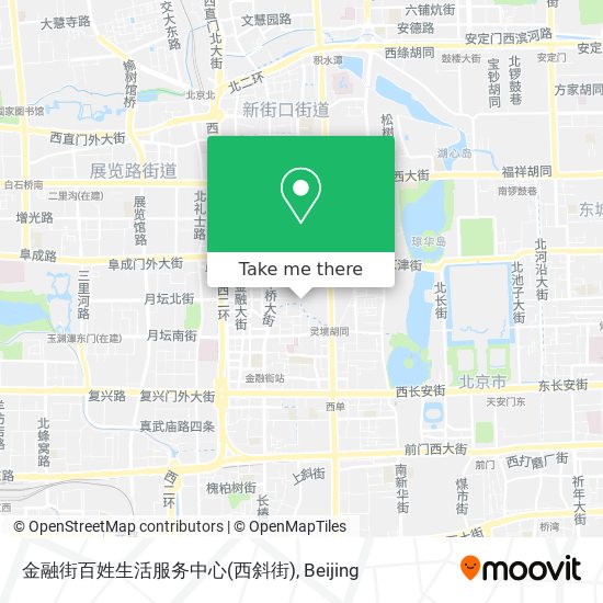 金融街百姓生活服务中心(西斜街) map