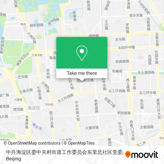 中共海淀区委中关村街道工作委员会东里北社区党委 map