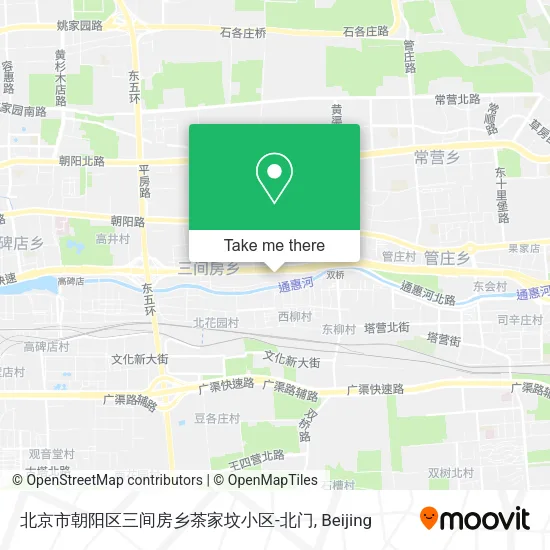 北京市朝阳区三间房乡茶家坟小区-北门 map