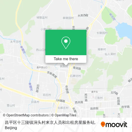 昌平区十三陵镇涧头村来京人员和出租房屋服务站 map