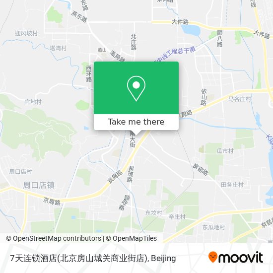 7天连锁酒店(北京房山城关商业街店) map