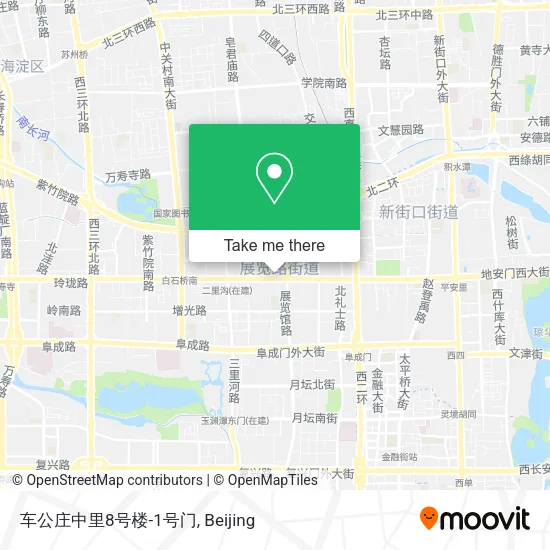 车公庄中里8号楼-1号门 map