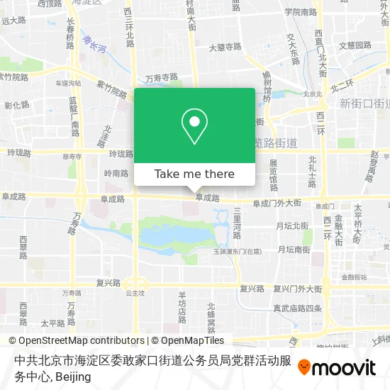 中共北京市海淀区委敢家口街道公务员局党群活动服务中心 map