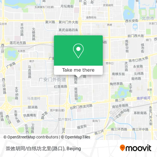 崇效胡同/白纸坊北里(路口) map
