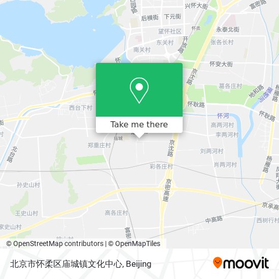 北京市怀柔区庙城镇文化中心 map