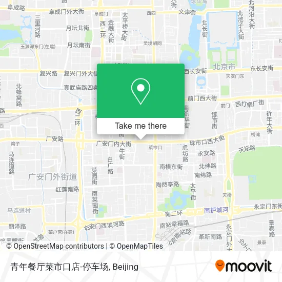 青年餐厅菜市口店-停车场 map