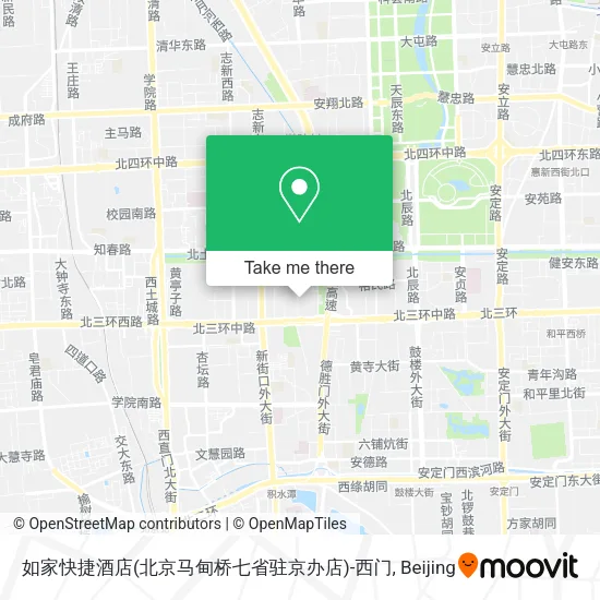 如家快捷酒店(北京马甸桥七省驻京办店)-西门 map