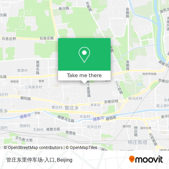 管庄东里停车场-入口 map