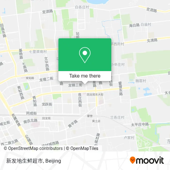 新发地生鲜超市 map