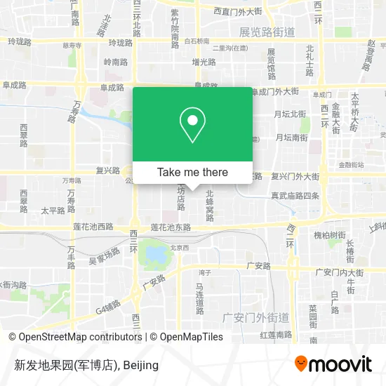 新发地果园(军博店) map