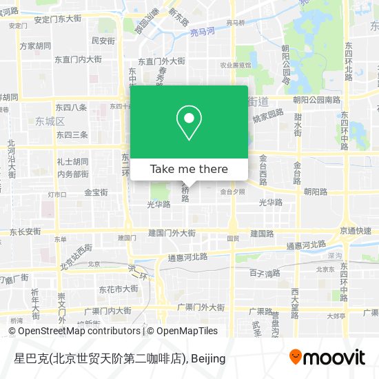 星巴克(北京世贸天阶第二咖啡店) map