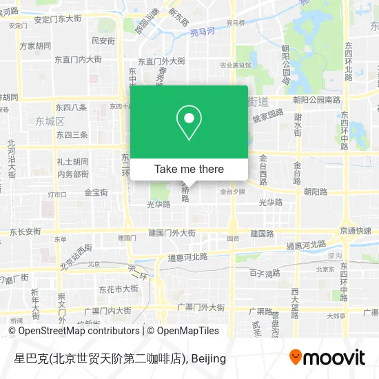 星巴克(北京世贸天阶第二咖啡店) map