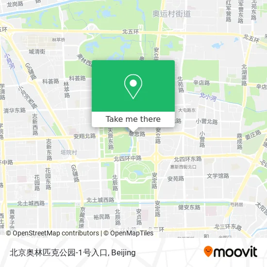 北京奥林匹克公园-1号入口 map