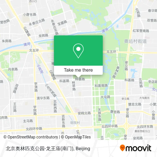 北京奥林匹克公园-龙王庙(南门) map