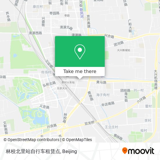 林校北里站自行车租赁点 map