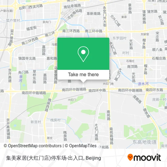 集美家居(大红门店)停车场-出入口 map