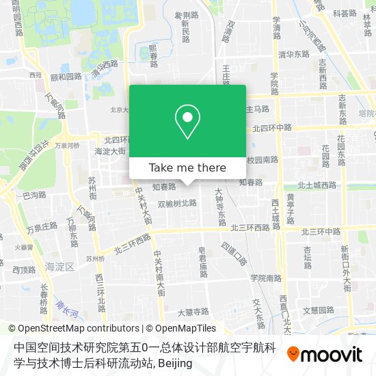 中国空间技术研究院第五0一总体设计部航空宇航科学与技术博士后科研流动站 map
