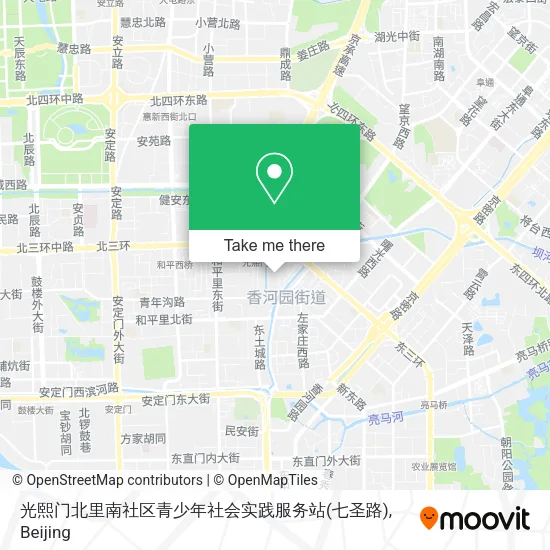 光熙门北里南社区青少年社会实践服务站(七圣路) map