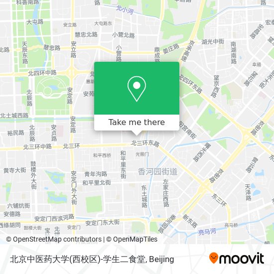 北京中医药大学(西校区)-学生二食堂 map