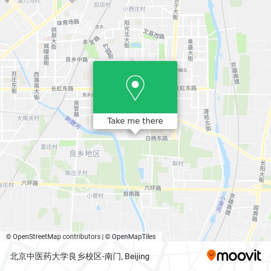 北京中医药大学良乡校区-南门 map