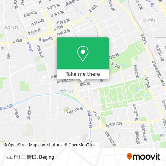 西北旺三街口 map
