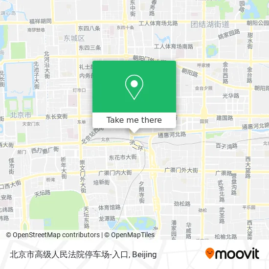 北京市高级人民法院停车场-入口 map