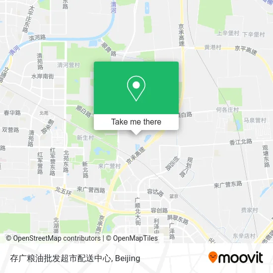存广粮油批发超市配送中心 map