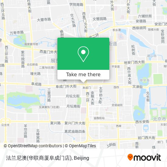 法兰尼澳(华联商厦阜成门店) map