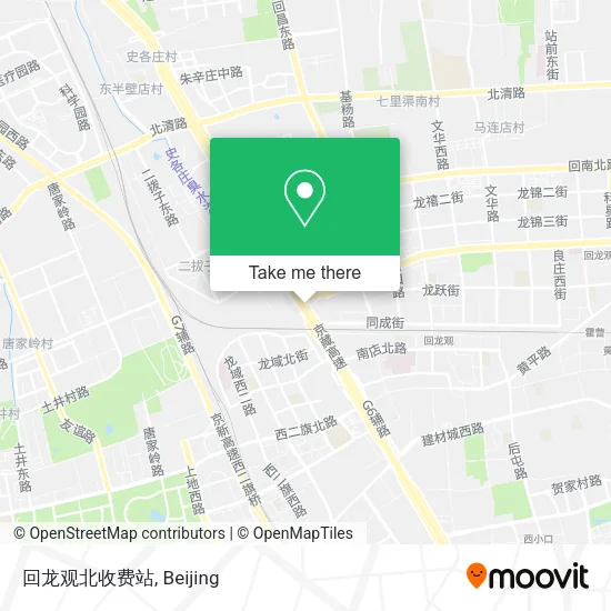 回龙观北收费站 map