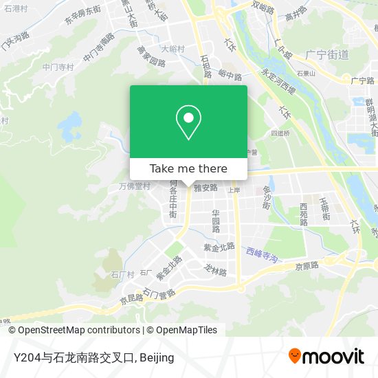 Y204与石龙南路交叉口 map