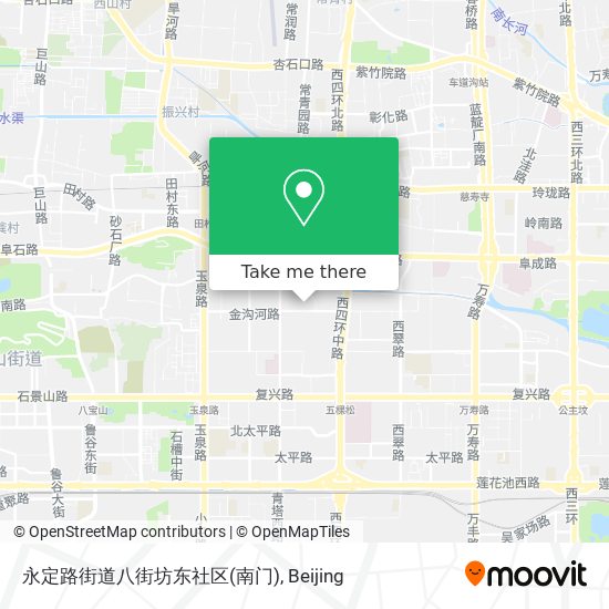 永定路街道八街坊东社区(南门) map